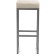 Baric stool Khurkroks Metal/Ecokuzha, gray/beige 36x36x81 cm