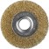 Disc “bison” brush 35187-100_z01, for ushm, brassized 0.3 mm, steel, 22.2x100 mm