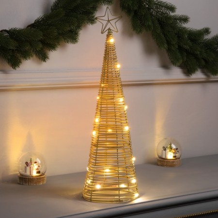 Figure Light "Christmas tree", 47x14x14 cm, 30 LED, AAX2 batteries (not in the kit), warm white glow