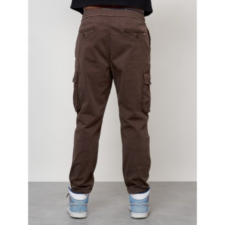 Cargo jeans men, size 44, brown color-7