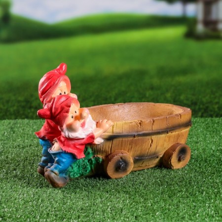 Garden figure "Two dwarves with a body" 32x17.5x19.5cm-6