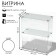 Table window, 1 shelf, 600 × 300 × 700, chipboard, glass color white