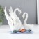 Souvenir ceramics "Two swan in a backwater with a lotus" 13 cm