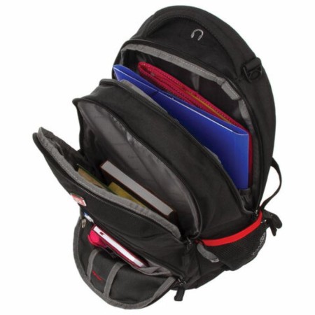 Germanium "S-06" university, compacted back, lightweight, black, 46x32x15 cm, 226953-14
