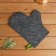 Mitten for a bath, felt gray