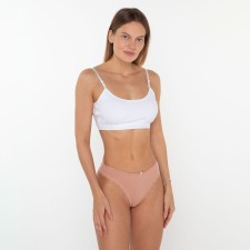 Трусы женские стринги, цвет бежевый, размер 48-50 (XL)
