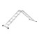 Tundra staircase, two -section, articulated, aluminum, 6 steps