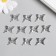 Decor for creativity Metal "Butterfly" silver 1.7x1.4 cm
