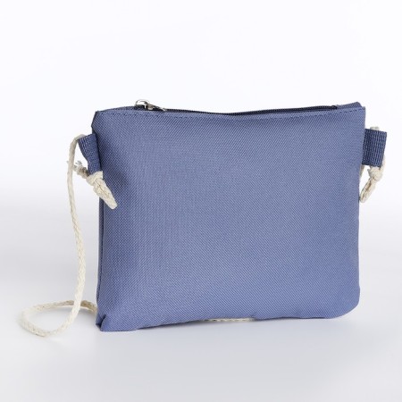 Set of a backpack with a zipper, core, bag, cosmetic bag, blue color-9