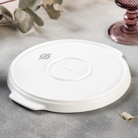 Porcelain dish for baking round Magistro "Blanche", d = 20 cm, white color-2