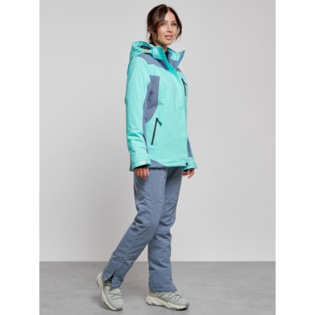 Ski costume female winter, size 42, turquoise color-2