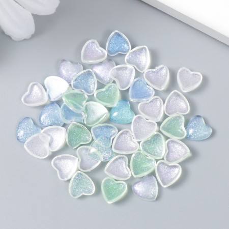 Decor for creativity Plastic "Hearts in Blue Tones" N-r 40 pcs.