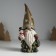 Suvenir Polystone "Santa Claus with snowflakes on a cap, with a snowman" 11x9.5x23 cm