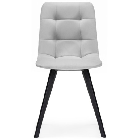 Stool on a metal frame chilli metal/velor, black/light gray 43.5x50x87.5 cm-1