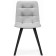 Stool on a metal frame chilli metal/velor, black/light gray 43.5x50x87.5 cm