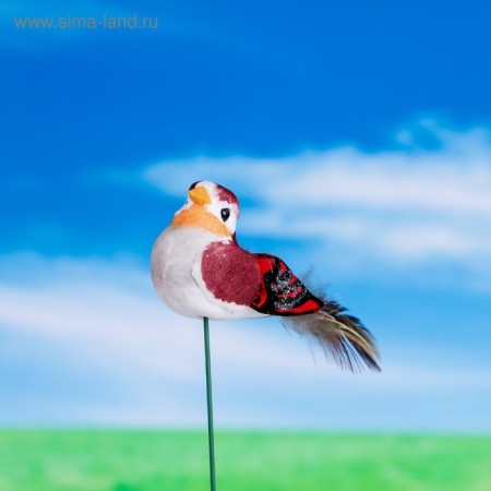Plug "bird Blide Blue" 3x3cm/8cm, set 12pcs, mix-4