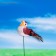 Plug "bird Blide Blue" 3x3cm/8cm, set 12pcs, mix
