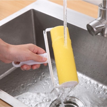 A video for cleaning clothes in a case, 18 × 17.5 × 6 cm, plastic, silicone, blue color-4