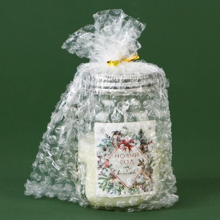 New Year's candle in a jar with a handle "time of magic", the aroma of cherry-6