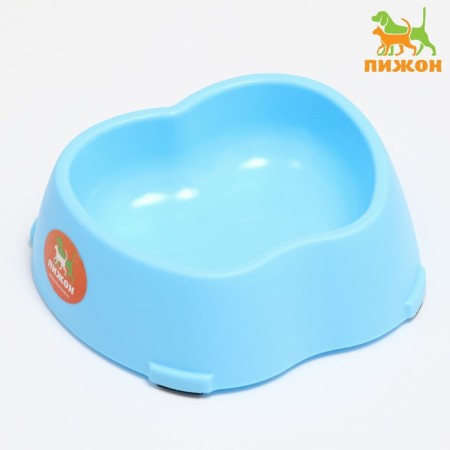 Plastic curly bowl 17.5 x 17.5 x 5.5 cm, blue