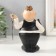 Polystone souvenir with an opener "Waiter with a bottle of wine" 9.7x6.4x13.8 cm