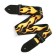 Music Life guitar belt, 60-117x5 cm, yellow flame