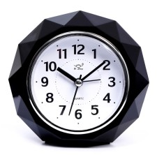 Watch table alarm clock, silent, 2 melodies, dial d-13 cm