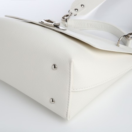 Women's bag Textura, messenger, average size, white color-3