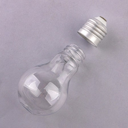 A bottle for storage "Light bulb", 80 ml, silver/transparent color-4