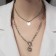 Pendant "Chain" ball, medallion, color silver, 58 cm