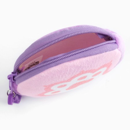 Baby plush backpack with a wallet "Cat with ice cream", 24*24 cm, lilac color-8