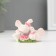Polystone pigeons on a book in a pink wreath 4*6 cm