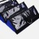 Cosmetic bag, 4 parts on zippers, cornflower color