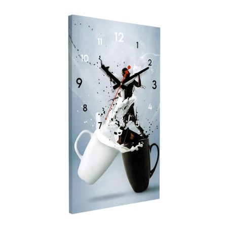 Carty clock wall-mounted interior "mugs", silent, 35 x 60 cm-3