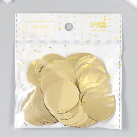 Sequins "circle" gold set 30 g d = 3 cm-3