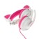 Headphones Quumo Game Cat White, Game, microphone, USB+3.5 mm, 2m, white/pink