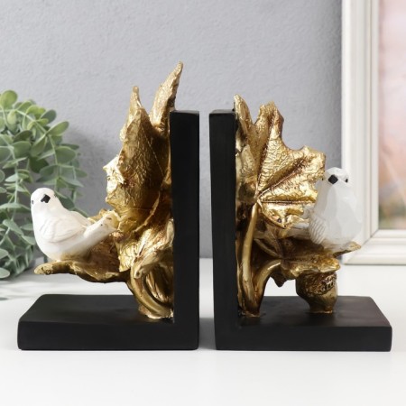 Polystone books "White Birds, Acorn" set 2 pcs 13.5x11.5x1.5 13.5x1115x16 cm 99177-3
