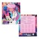 Notebook in a cage 18 sheets, 5 types of mix, cover coated cardboard, Minnie Mouse and unicorn