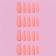 Falbled nails, 24 pcs, ballerina shape, matte beige color