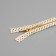 Metal zipper, No. 3, non -proceeding, automatic lock, 60 cm, beige color/gold