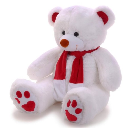 Soft toy "Bear Kelvin" White, 90 cm-1