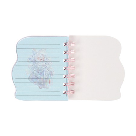 Notebook Gift Book on the comb 80l, line, color block, cover. 3D anime (10.2x10.5cm) 10539-6