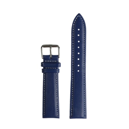 Solomon watch strap 20 mm, genuine leather, L-20 cm, dark blue-1