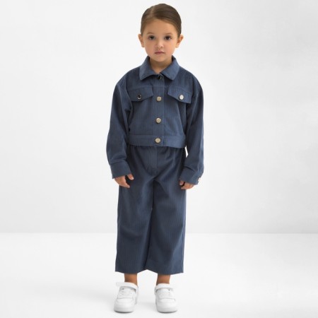 Костюм для девочки KAFTAN "Velvet", размер 30 (98-104), цвет синий-1