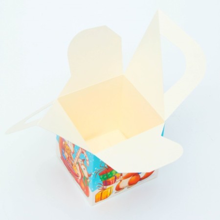 New Year. Gift box New Year's cube of a large "Belchata" with animation 12 x 12 x 12 cm.-3