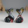 Polystone souvenir "Dark snake with fly agaric" mix 4.3x3.5x6 cm