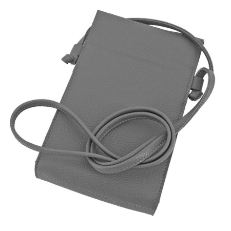 Women's bag B2812-05140, gray color, genuine leather, 13x6x22 cm-2