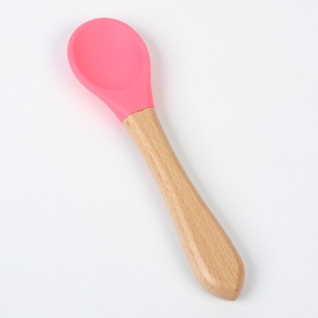 Set for feeding: bib, plate on a suction cup, spoon, me, I, pink-7