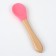 Set for feeding: bib, plate on a suction cup, spoon, me, I, pink