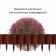 Decorative fence, 24 × 100 cm, 10 sections, plastic, brown, "logs"